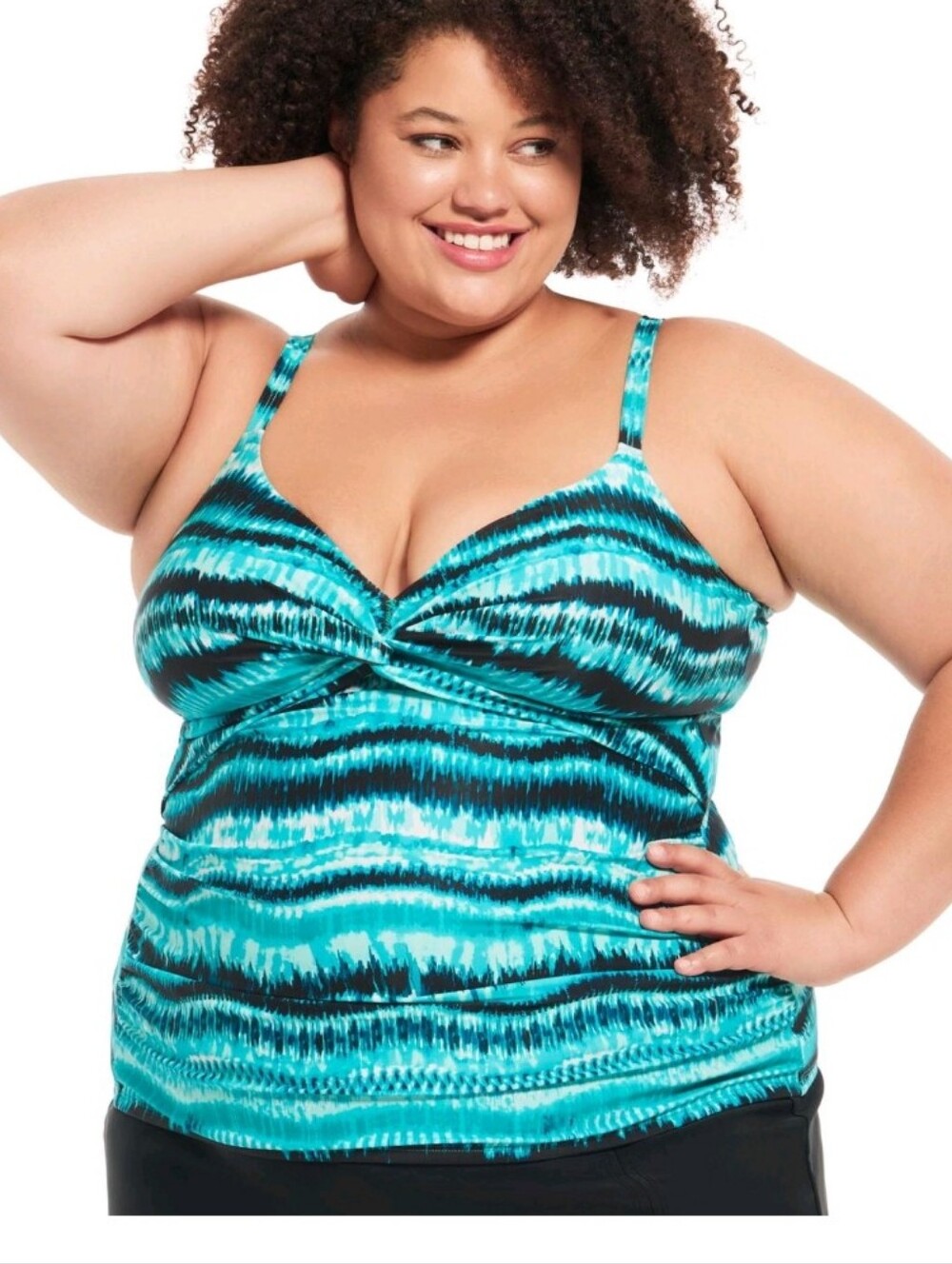 Krista Plus Shape Solution Bust Enhancer Tankini Top – Size 1X NWT